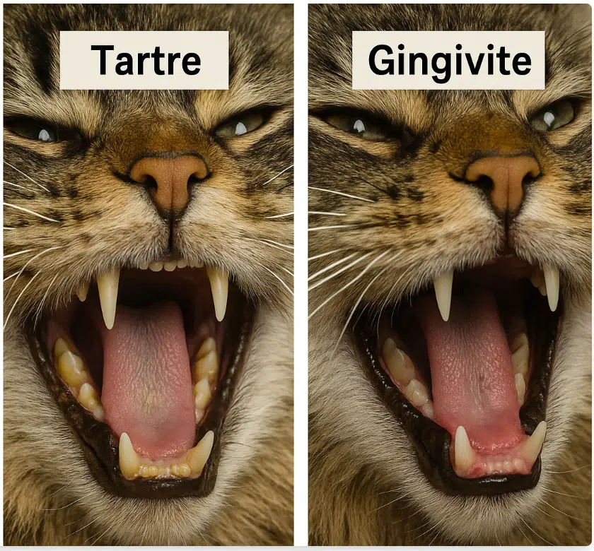 dents chat gengivite tartre