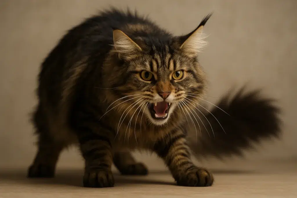 maine coon agressif