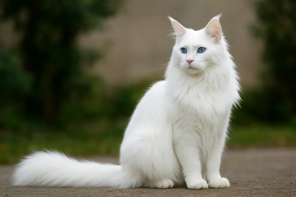 maine coon blanc