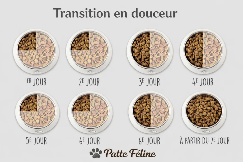 étapes transition alimentaire maine coon